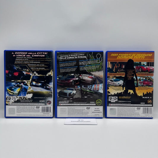 NEED FOR SPEED Carbon + Pro Street + Undercover PS2 Italiano PAL PlayStation 2