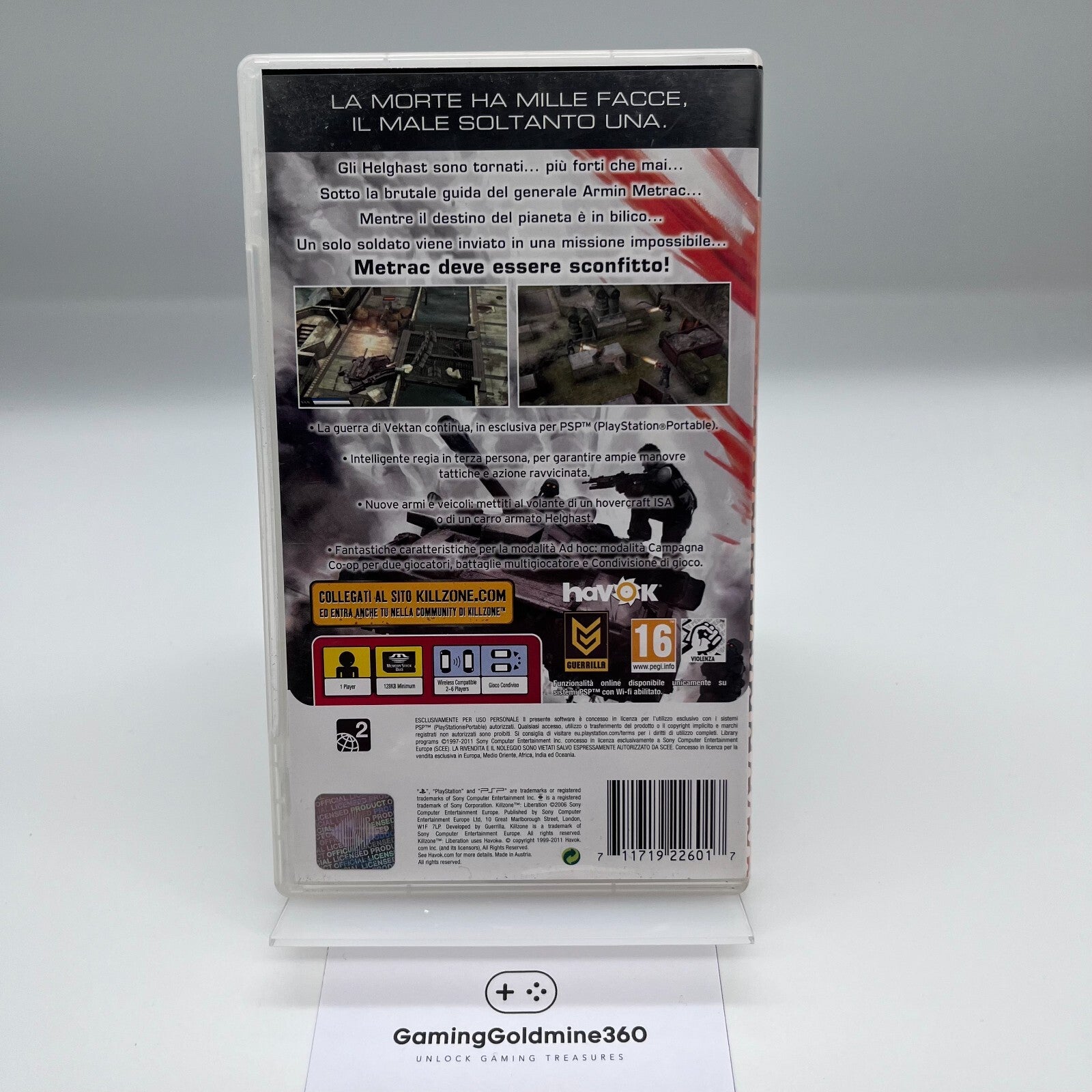 Killzone Liberation Essentials PSP PAL Italiano senza manuale OTTIME CONDIZIONI 