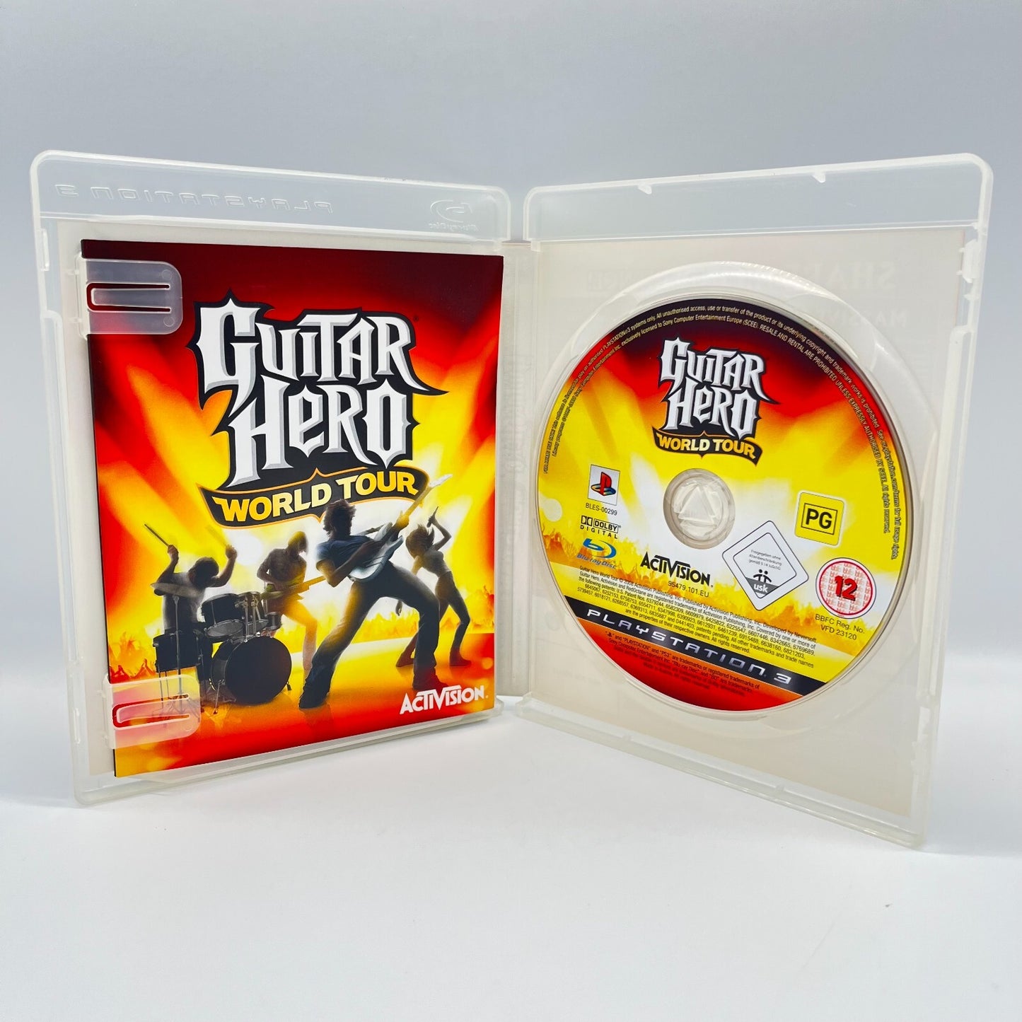 GUITAR HERO WORLD TOUR PS3 Italiano COMPLETO Video Gioco Rock Sony Playstation 3