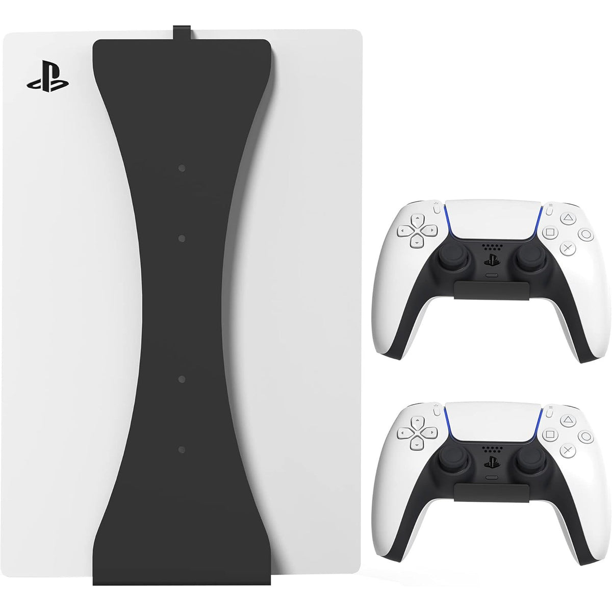 HumanCentric – supporto da parete per PS5 (modello originale) con 2 porta-controller (Nuovo)