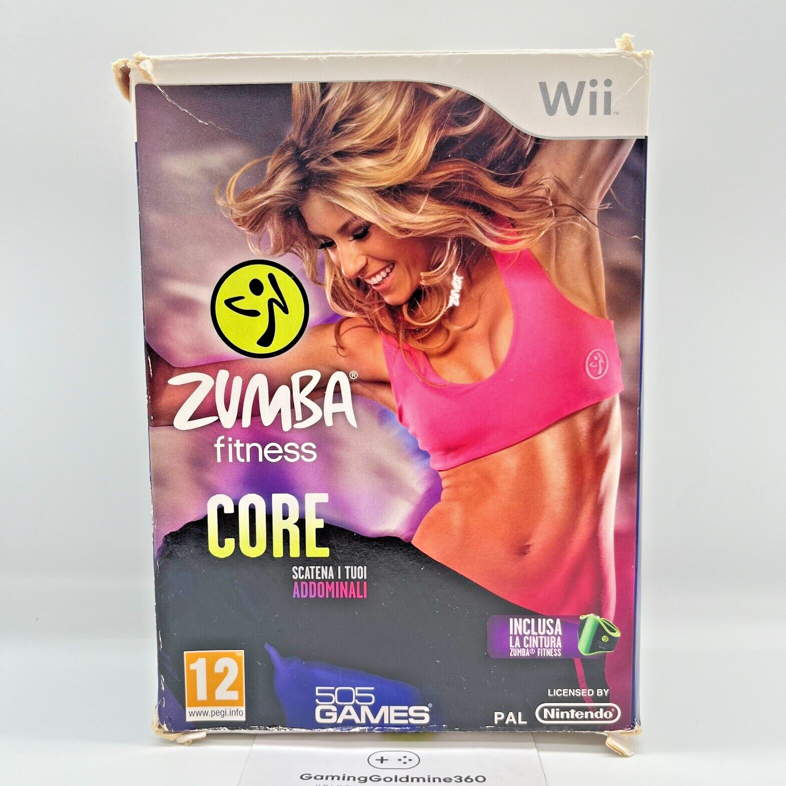 ZUMBA Fitness Core Nintendo Wii Italiano Completo con CINTURA, Scatola e Manuale