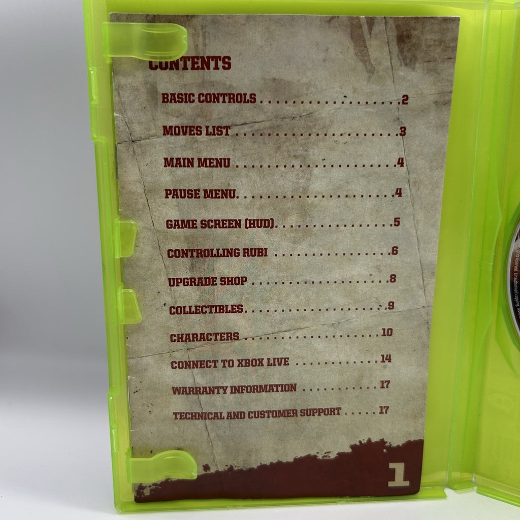 WET Xbox 360 PAL ITA Bethesda Azione Acrobazie Rubi Completo Manuale Testato