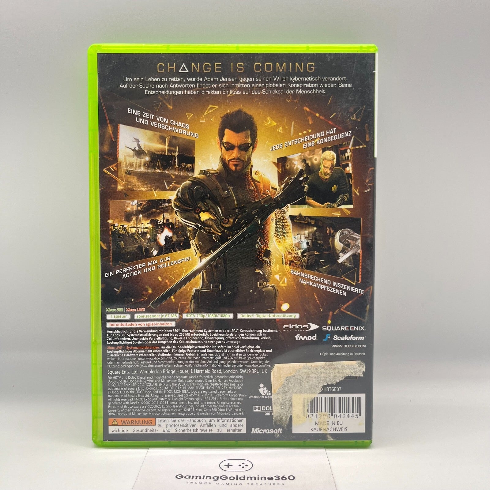 Deus Ex Human Revolution Xbox 360 PAL Multilingua Eidos SquareEnix Microsoft TOP