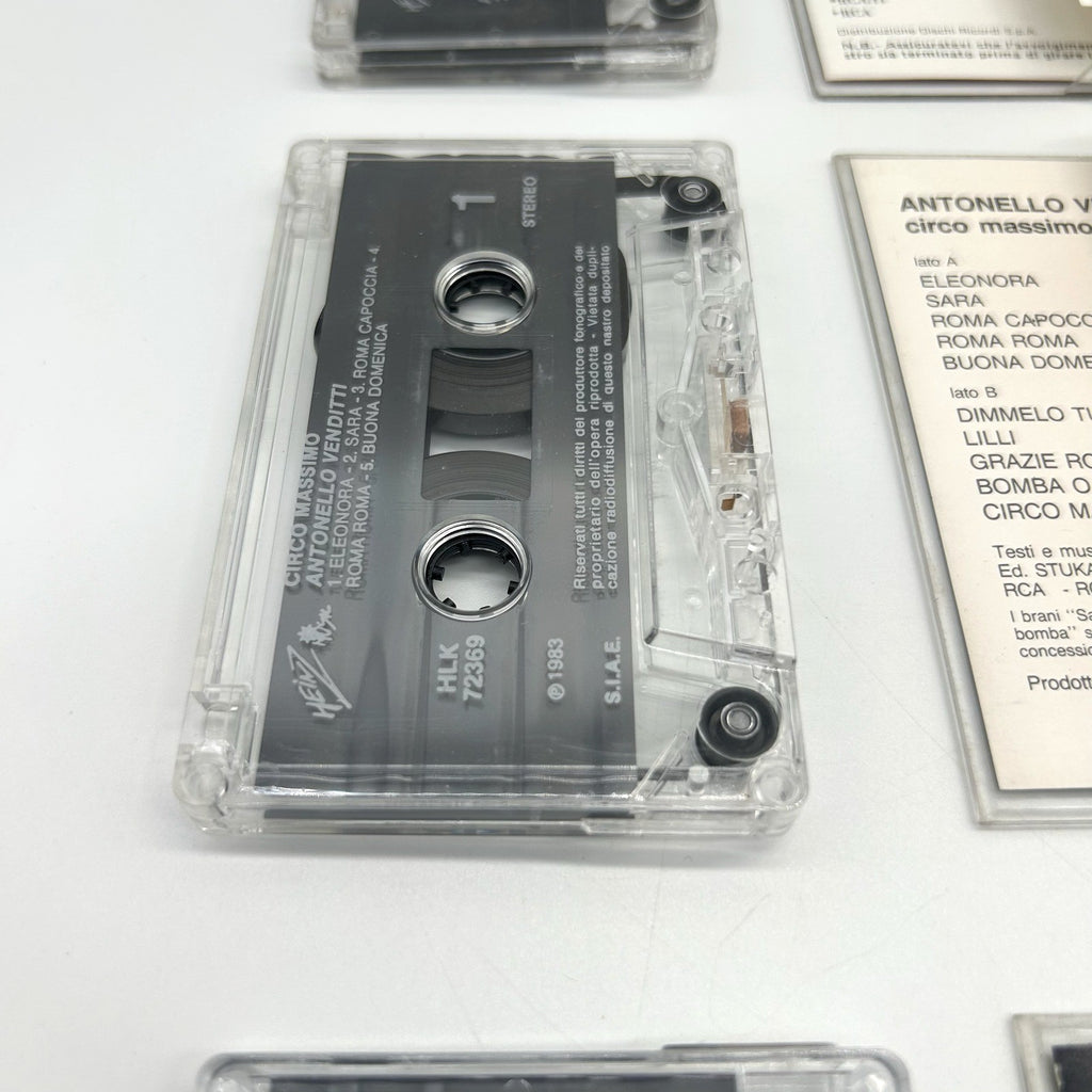 Antonello Venditti Lotto 3 Musicassette MC Centocitta Circo Massimo San Siro