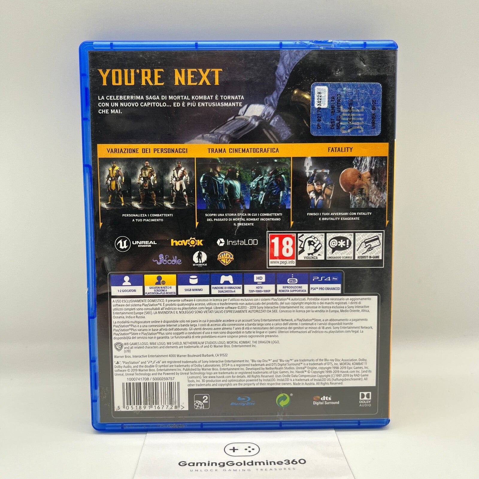 Mortal Kombat 11 PS4 Italiano Completo Warner Bros Sony PlayStation 4 OTTIMO