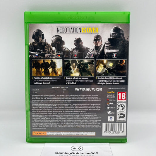 Tom Clancy's Rainbow SIX Siege Xbox One Italiano Completo OTTIME CONDIZIONI