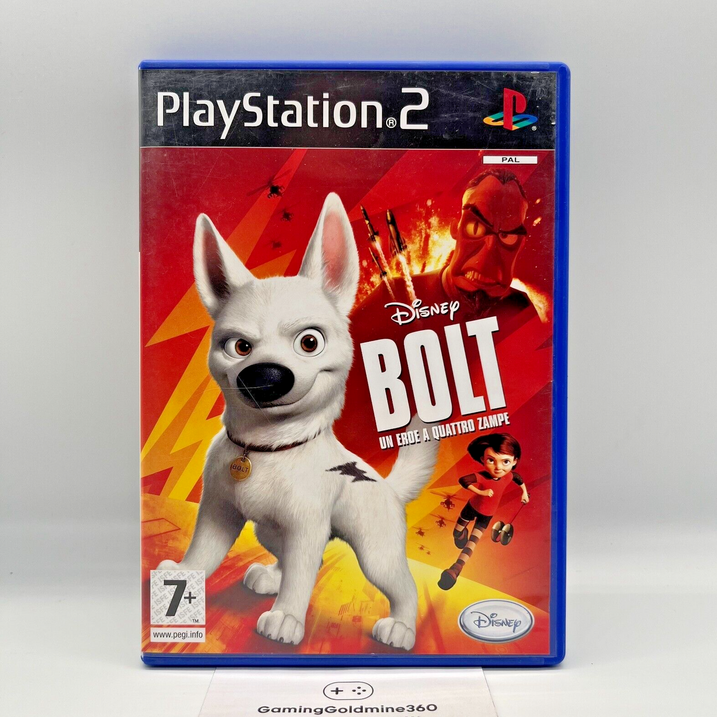 BOLT Un Eroe a 4 Zampe PS2 Italiano Completo Manuale Disney Sony PlayStation 2