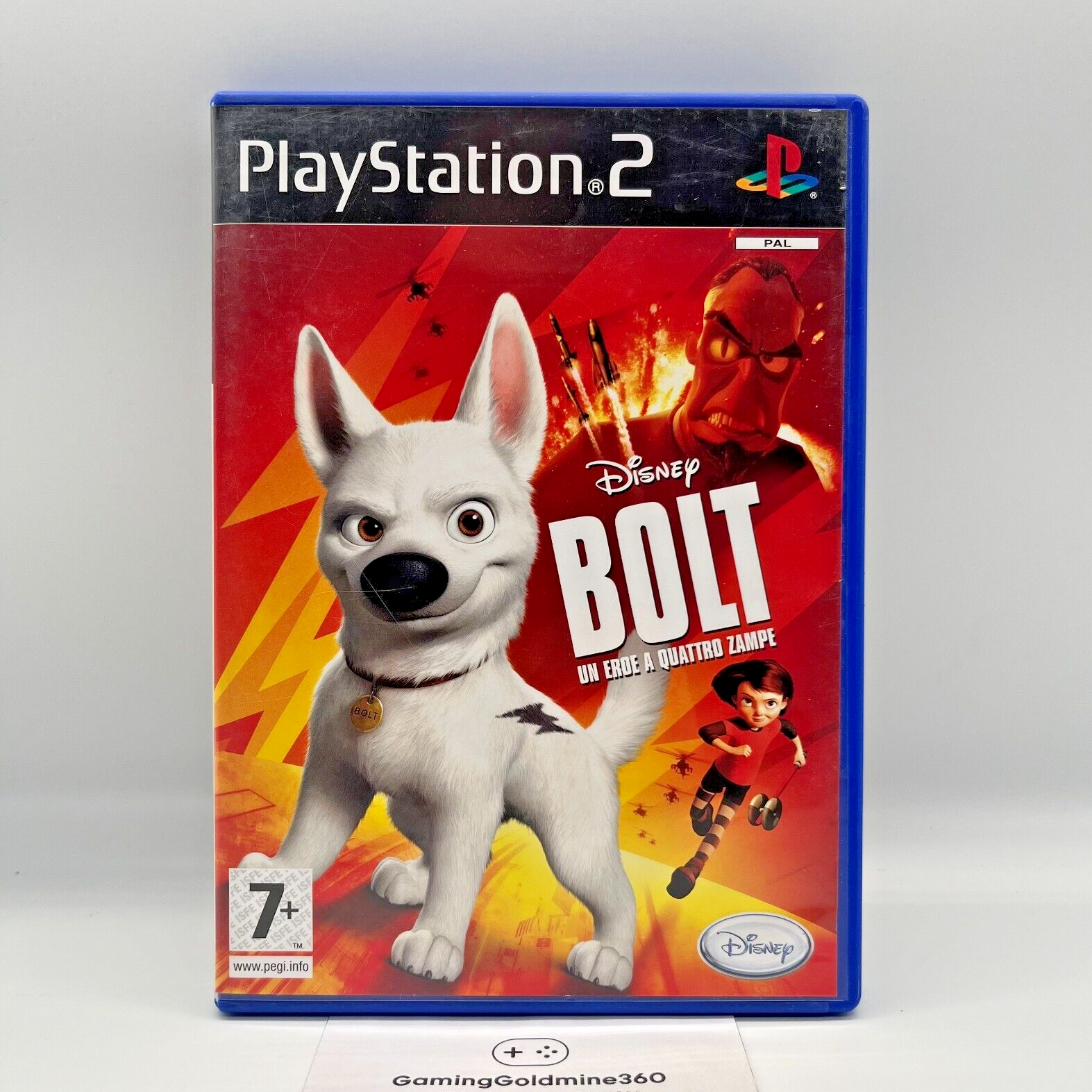 BOLT Un Eroe a 4 Zampe PS2 Italiano Completo Manuale Disney Sony PlayStation 2