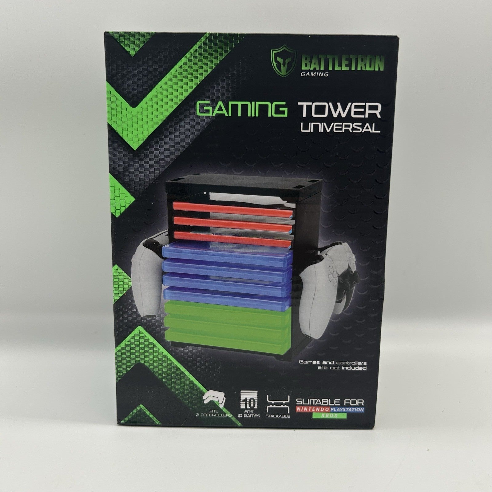Battletron Gaming Tower Universale Porta 10 Giochi + 2 Controller Nuovo Box