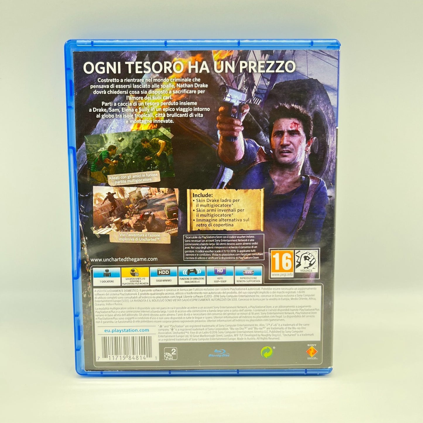 Uncharted 4: Fine di un Ladro PS4 ITALIANO Completo Gioco Sony PlayStation 4