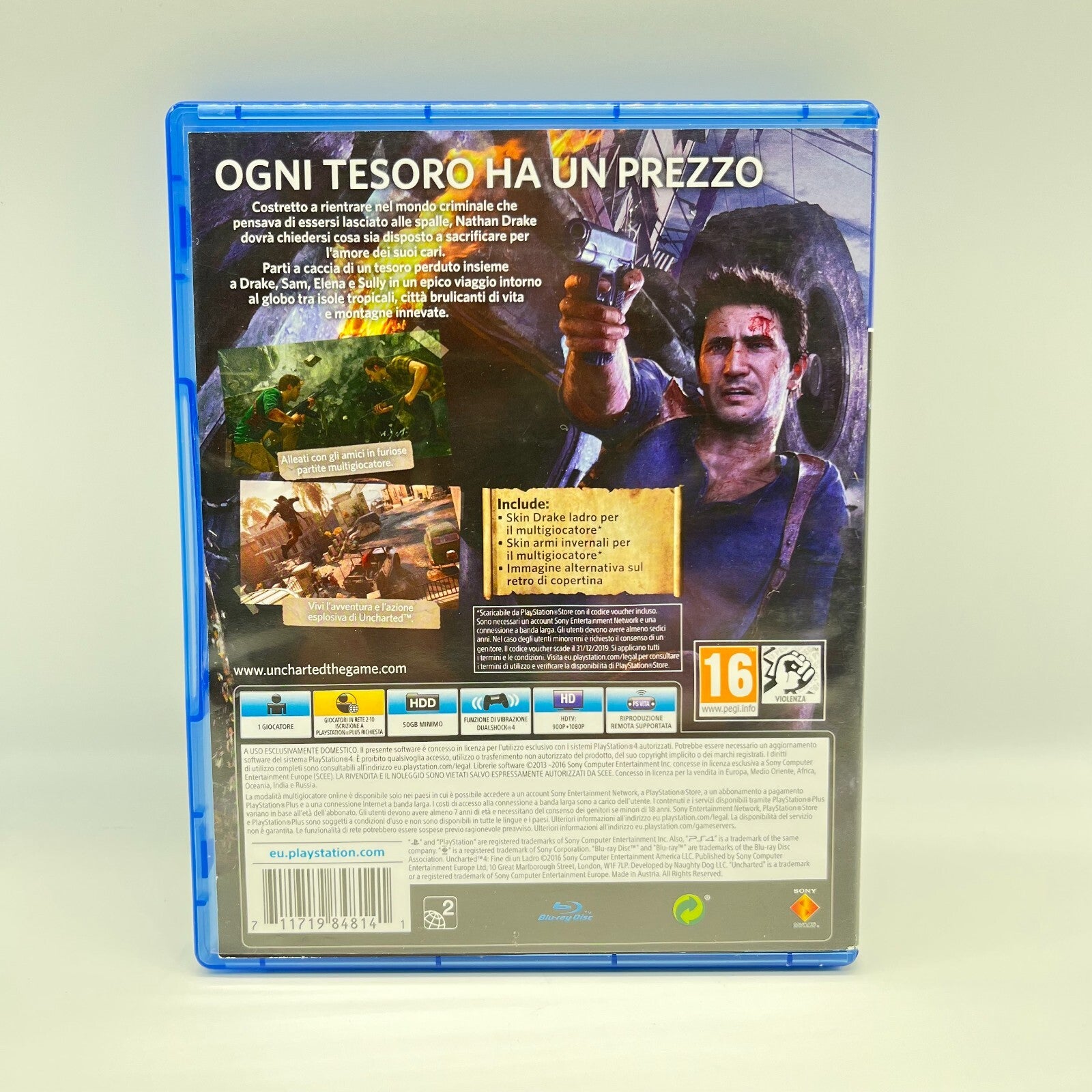 Uncharted 4: Fine di un Ladro PS4 ITALIANO Completo Gioco Sony PlayStation 4