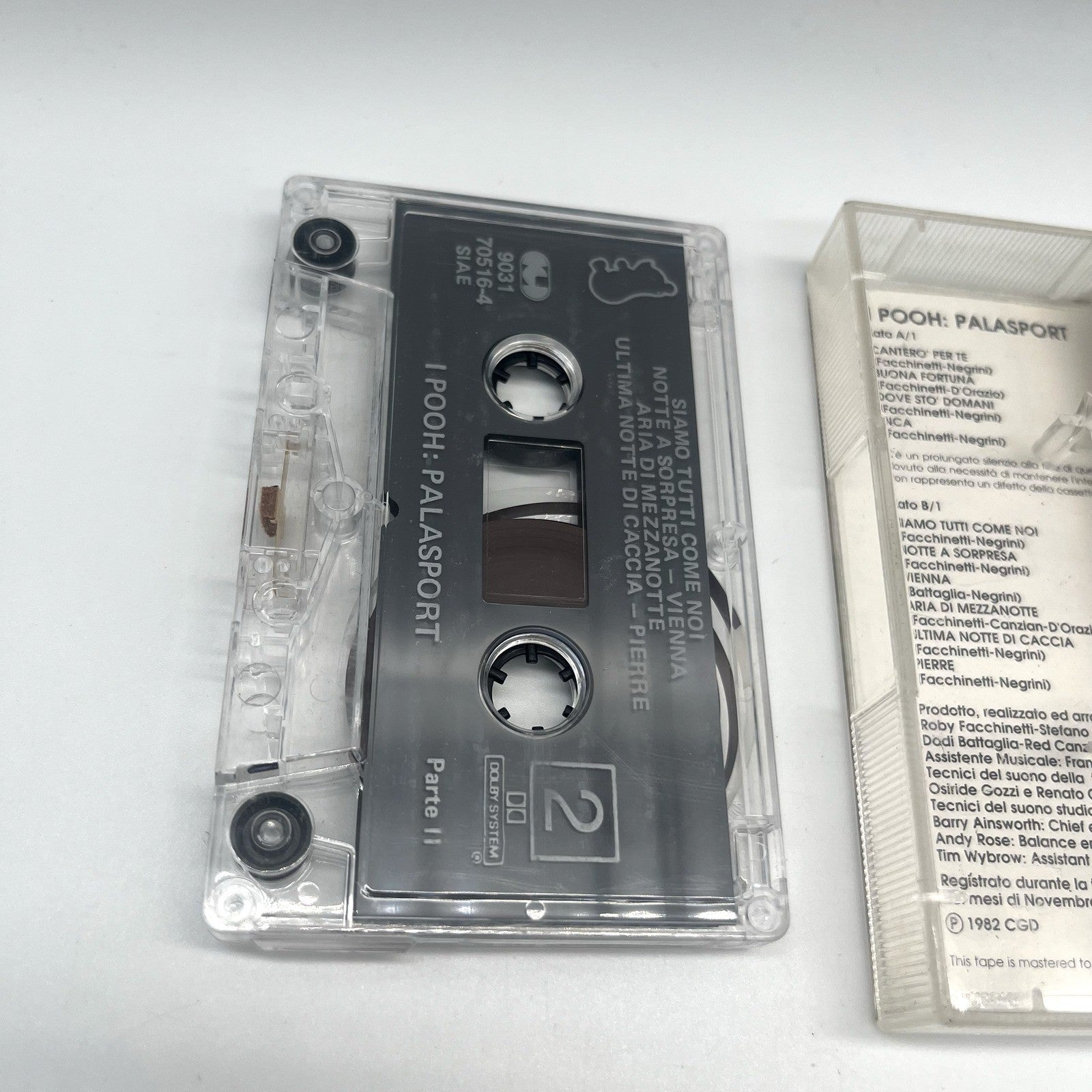 Pooh Palasport Musicassetta Doppia MC CGD 1982 Live Italiana Vintage Testata