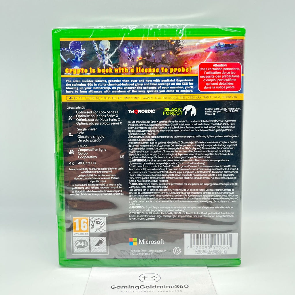 Destroy All Humans! 2 - Reprobed Xbox Serie X Italiano NUOVO SIGILLATO THQNordic