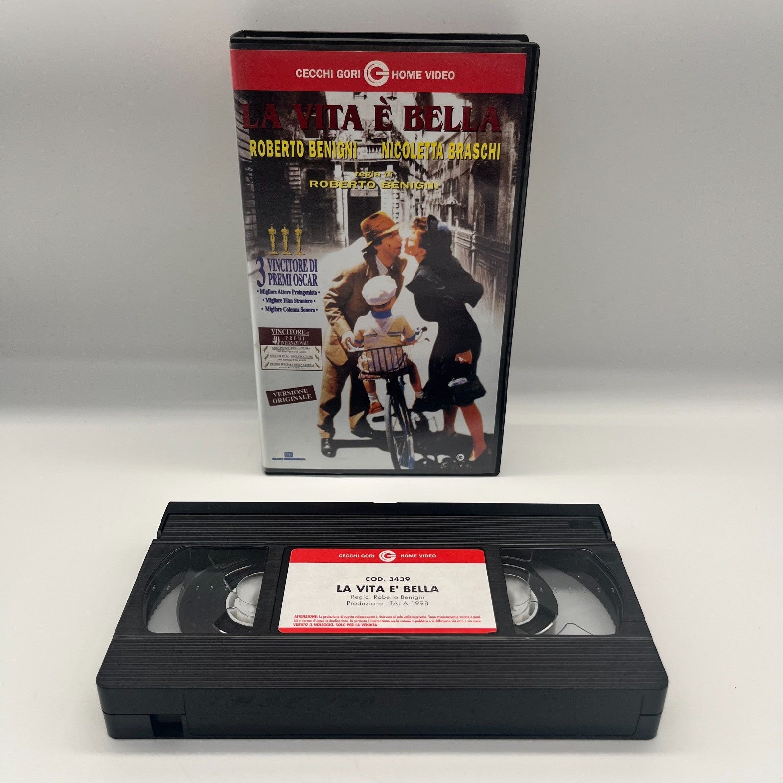 VHS La Vita è Bella 🎬 Roberto Benigni 1997 Ita Cecchi Gori Home Video
