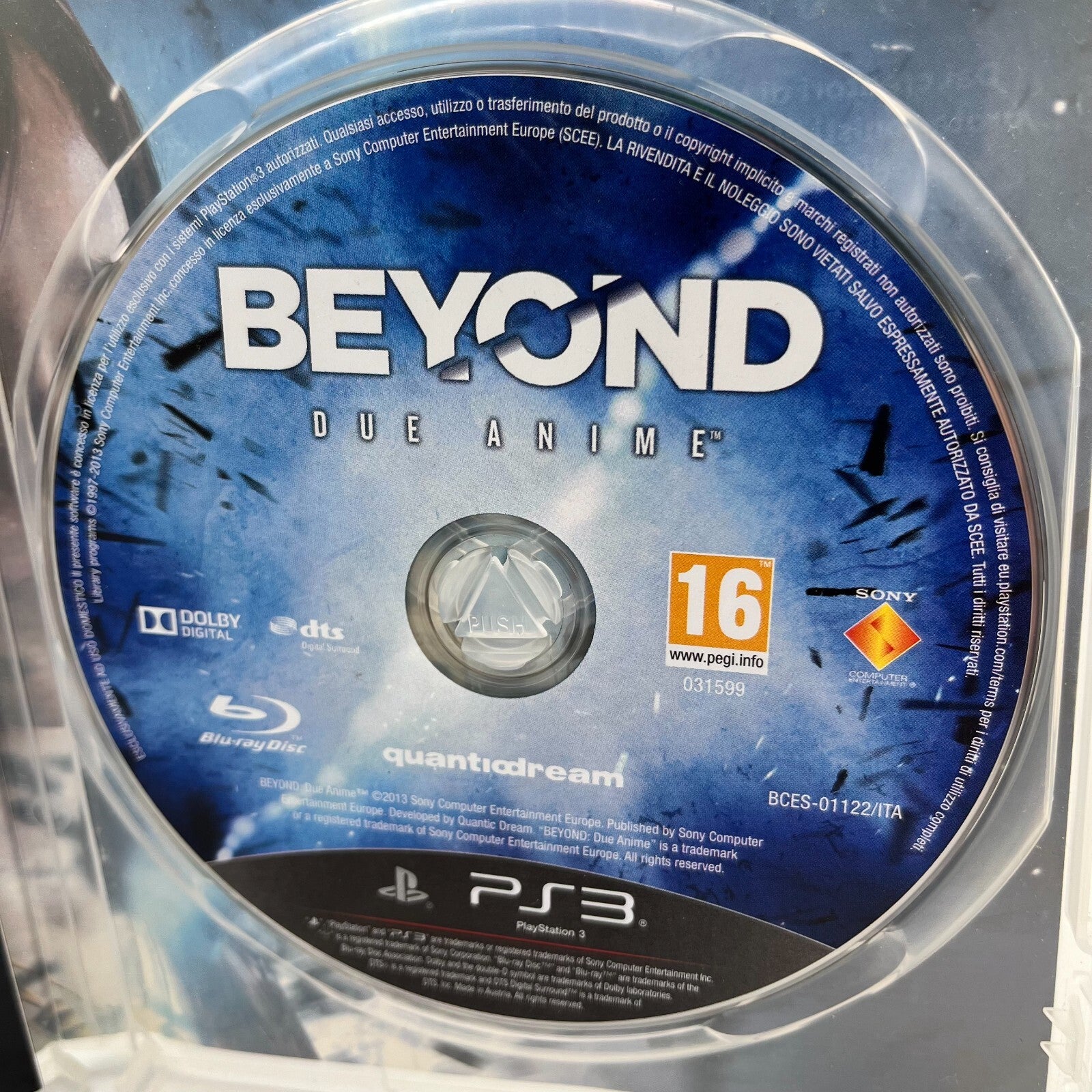 BEYOND Due Anime PS3 Italiano Completo PAL QuanticDreams Sony PlayStation 3