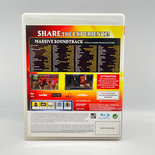 GUITAR HERO WORLD TOUR PS3 Italiano COMPLETO Video Gioco Rock Sony Playstation 3