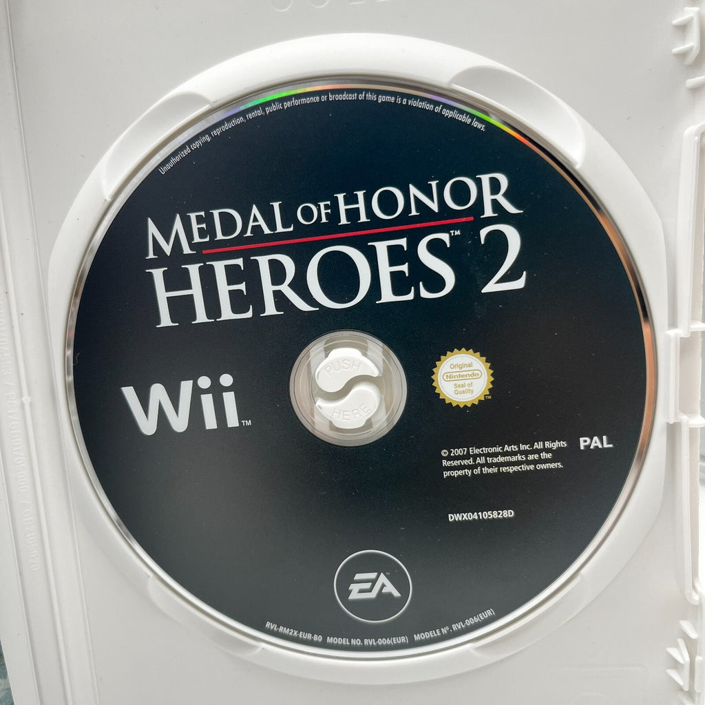 Medal of Honor: Heroes 2 Nintendo Wii Italiano Completo EA Guerra Sparatutto TOP