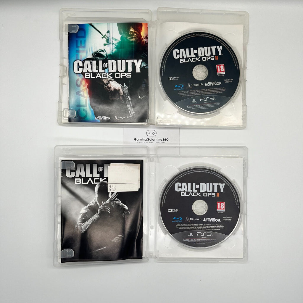 Call of Duty BLACK OPS + II 2 PS3 Italiano Completi PAL Sony PlayStation 3 OTTIM