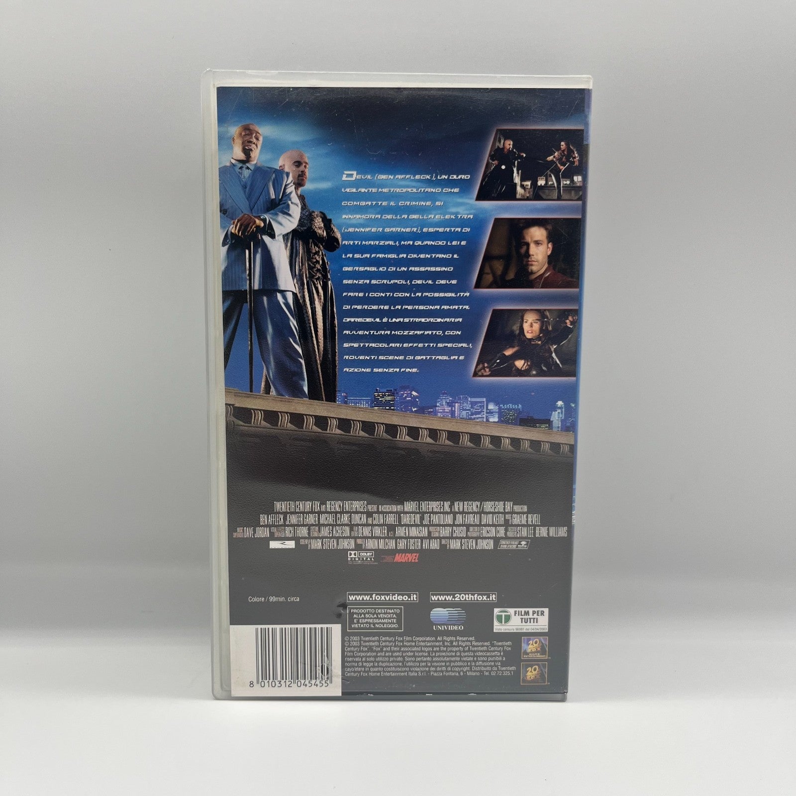 Daredevil VHS ITA 2003 Ben Affleck Jennifer Garner Marvel 20th Century Fox Raro