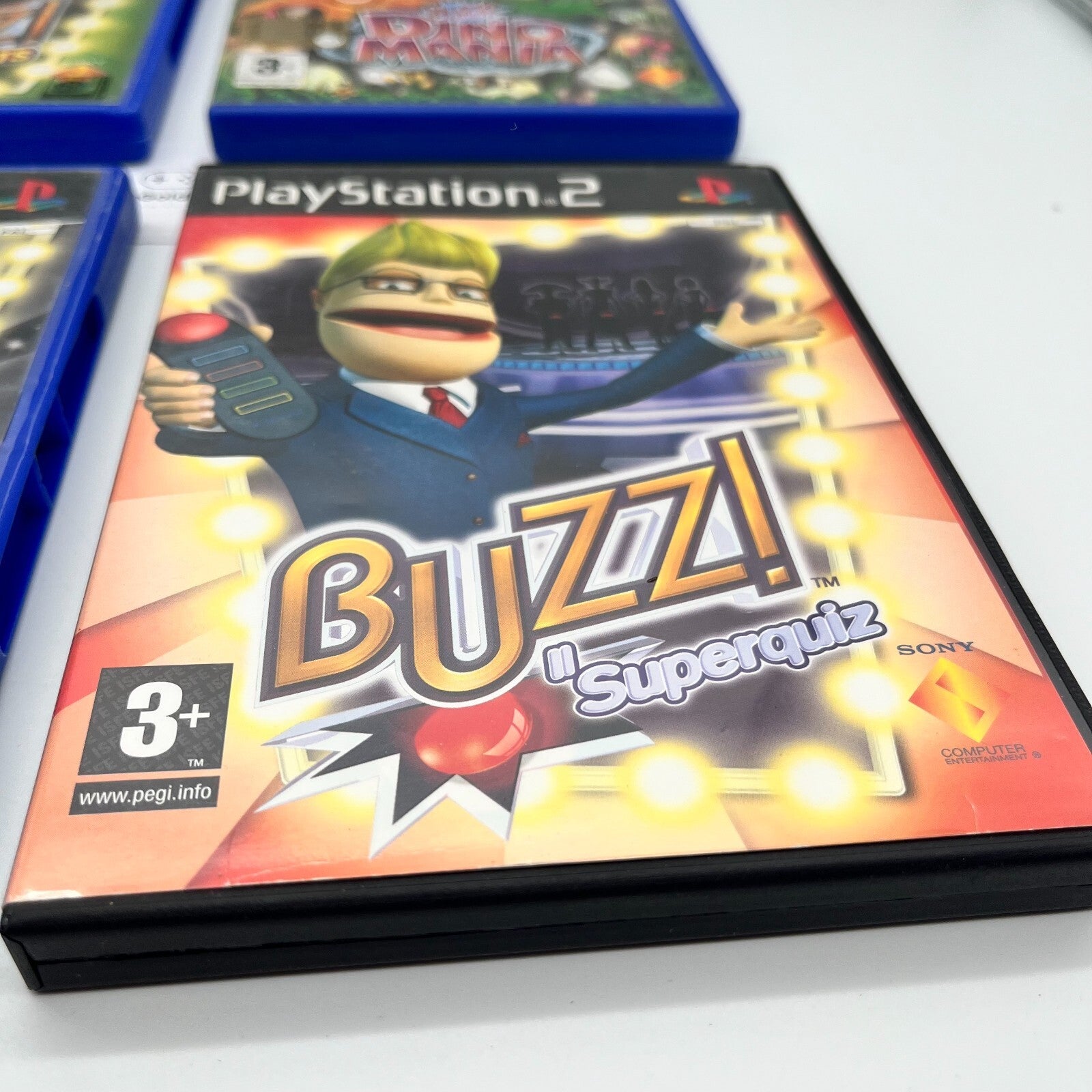 BUZZ! Quiz Sports+Junior Dino Mania+Hollywood+Superquiz PS2 Sony PlayStation 2