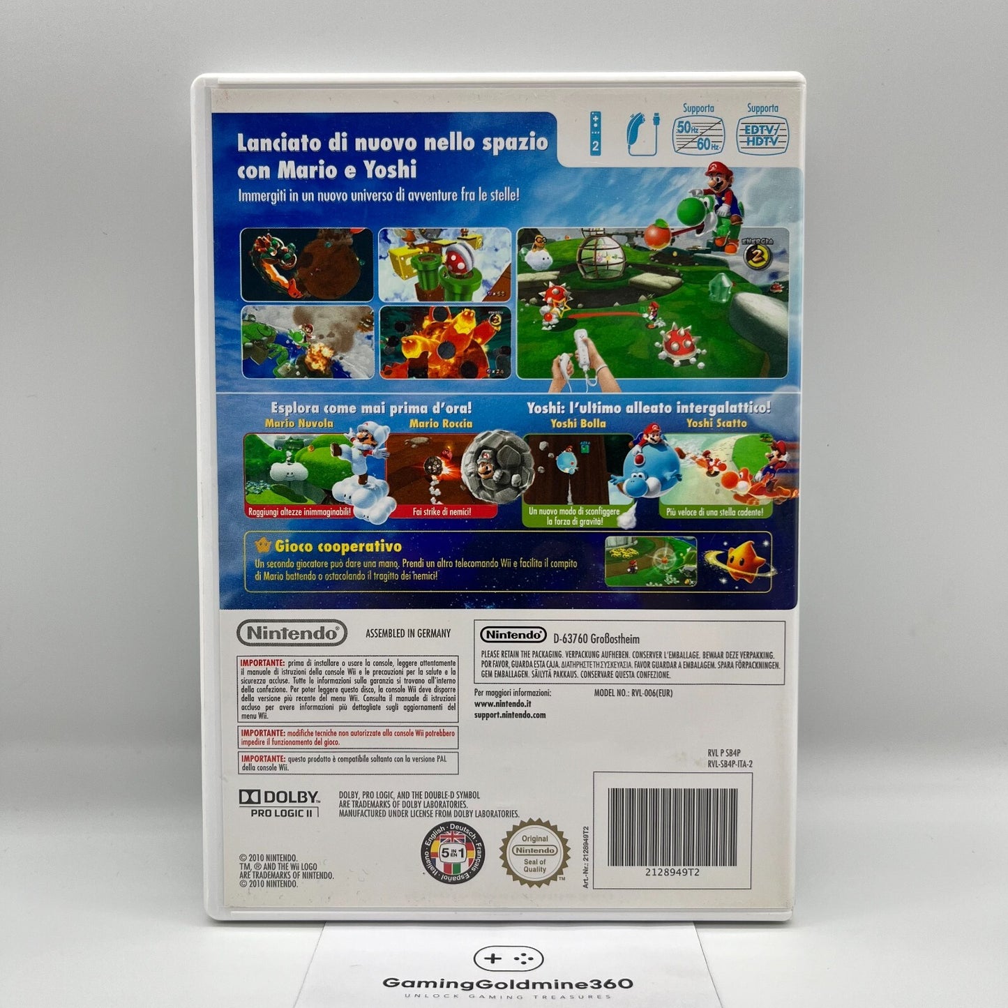 Super Mario Galaxy (solo disco) + 2 (senza manuale) Nintendo Wii OTTIMI