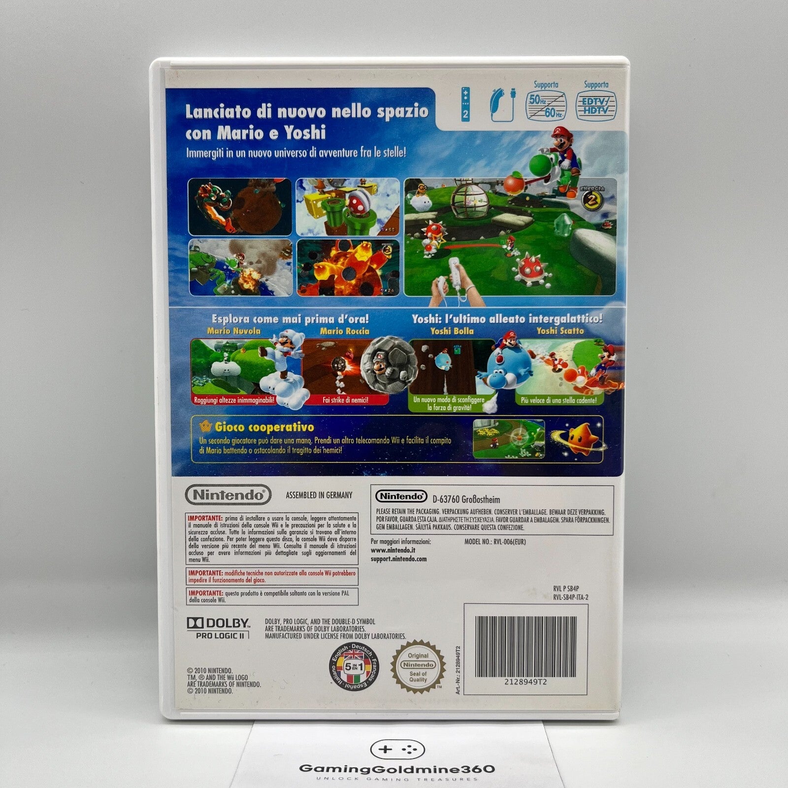 Super Mario Galaxy (solo disco) + 2 (senza manuale) Nintendo Wii OTTIMI