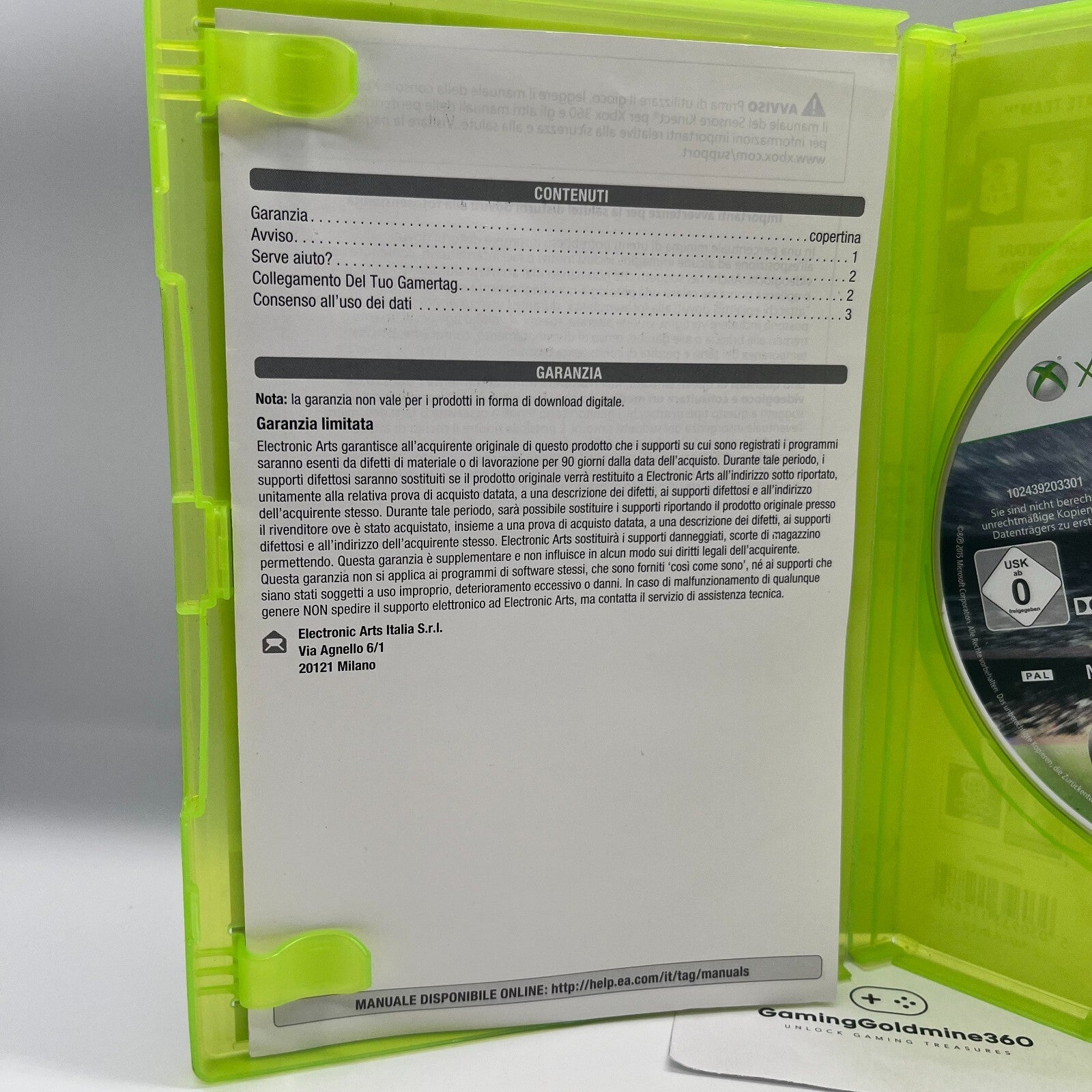 FIFA 16 2016 Xbox 360 Italiano Completo con Manuale PAL EA Sports Microsoft TOP