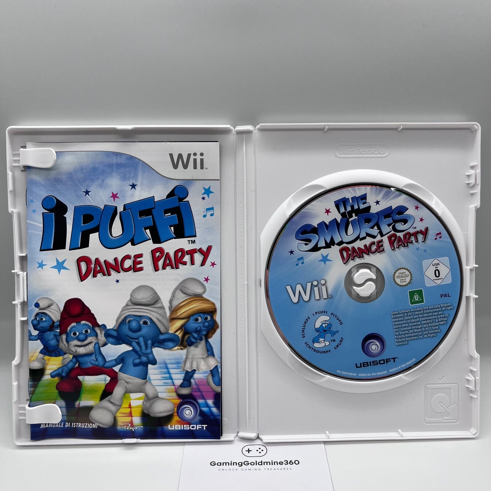 I PUFFI Dance Party Nintendo Wii Italiano PAL Completo con Manuale COME NUOVO