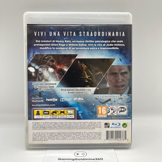 BEYOND Due Anime PS3 Italiano Completo PAL QuanticDreams Sony PlayStation 3