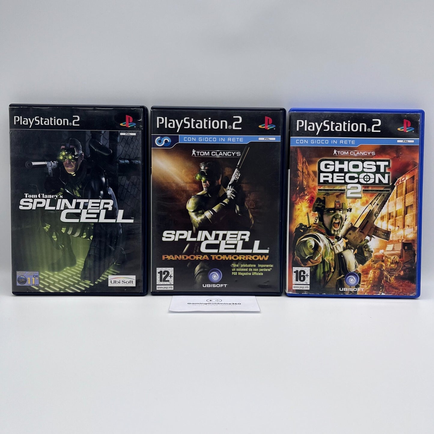 Tom Clancy's: Splinter Cell, Pandora Tomorrow, Ghost Recon 2 PS2 PAL ITA Ubisoft