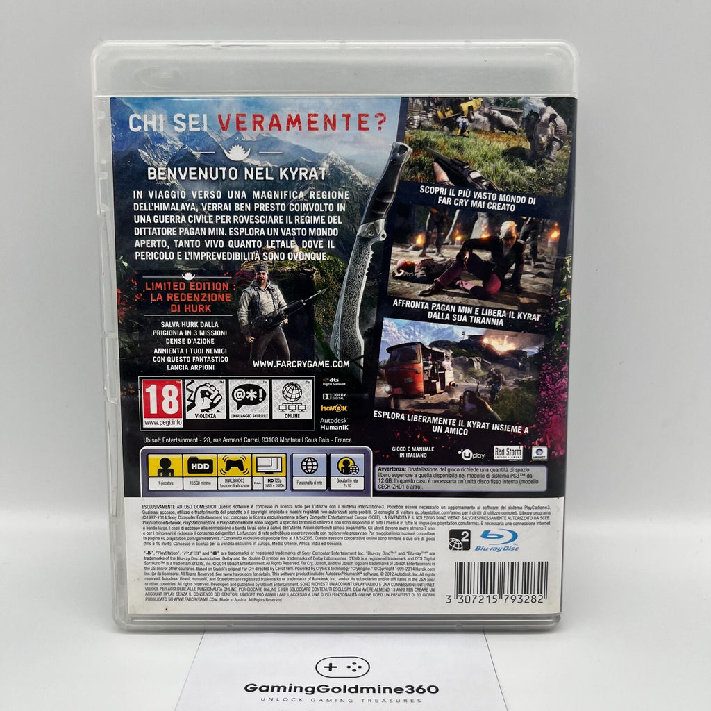 FarCry 3 + 4 PS3 Italiano Completo PAL Ubisoft Sony PlayStation 3 Far Cry OTTIMO