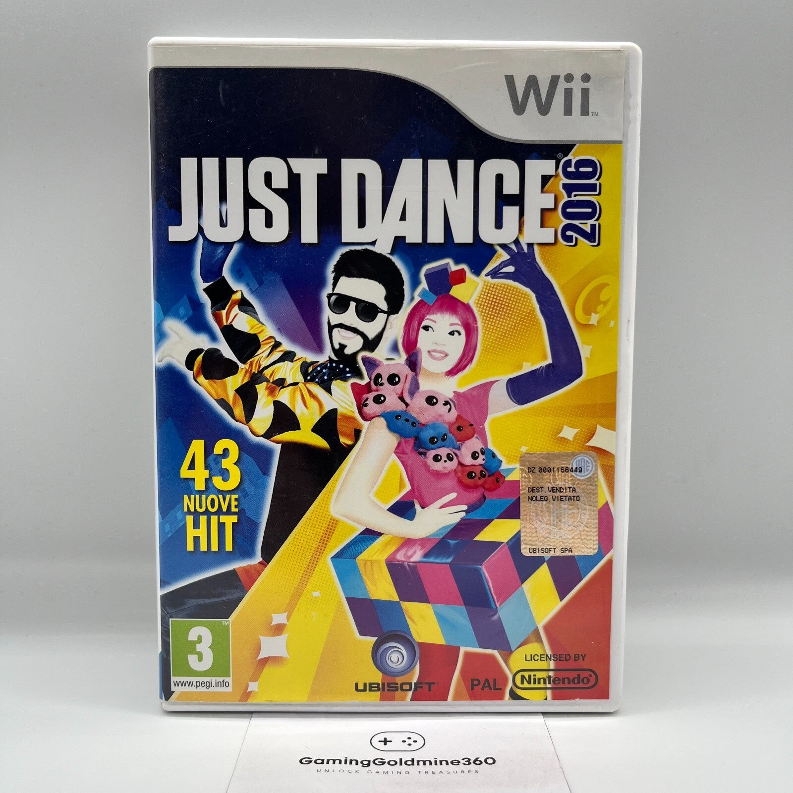 Just Dance 2016 Nintendo Wii Italiano Completo con Manuale Ubisoft Gioco Danza