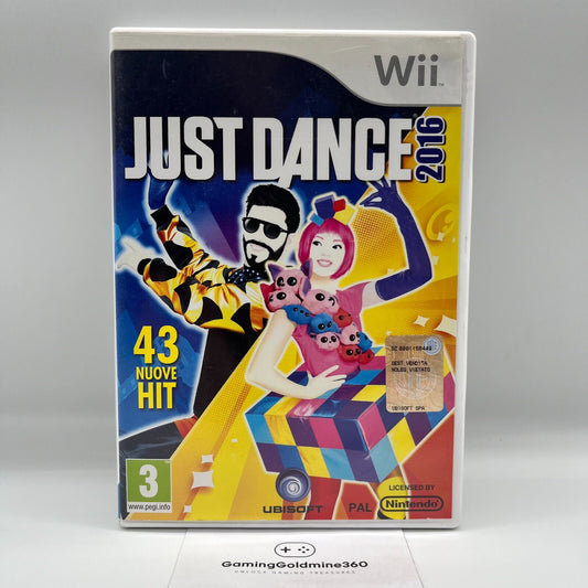 Just Dance 2016 Nintendo Wii Italiano Completo con Manuale Ubisoft Gioco Danza