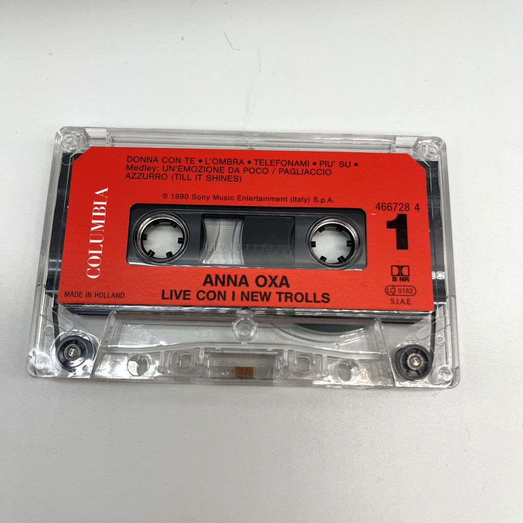 Anna Oxa Live con i New Trolls Musicassetta MC Columbia 1990 Italiana Testata