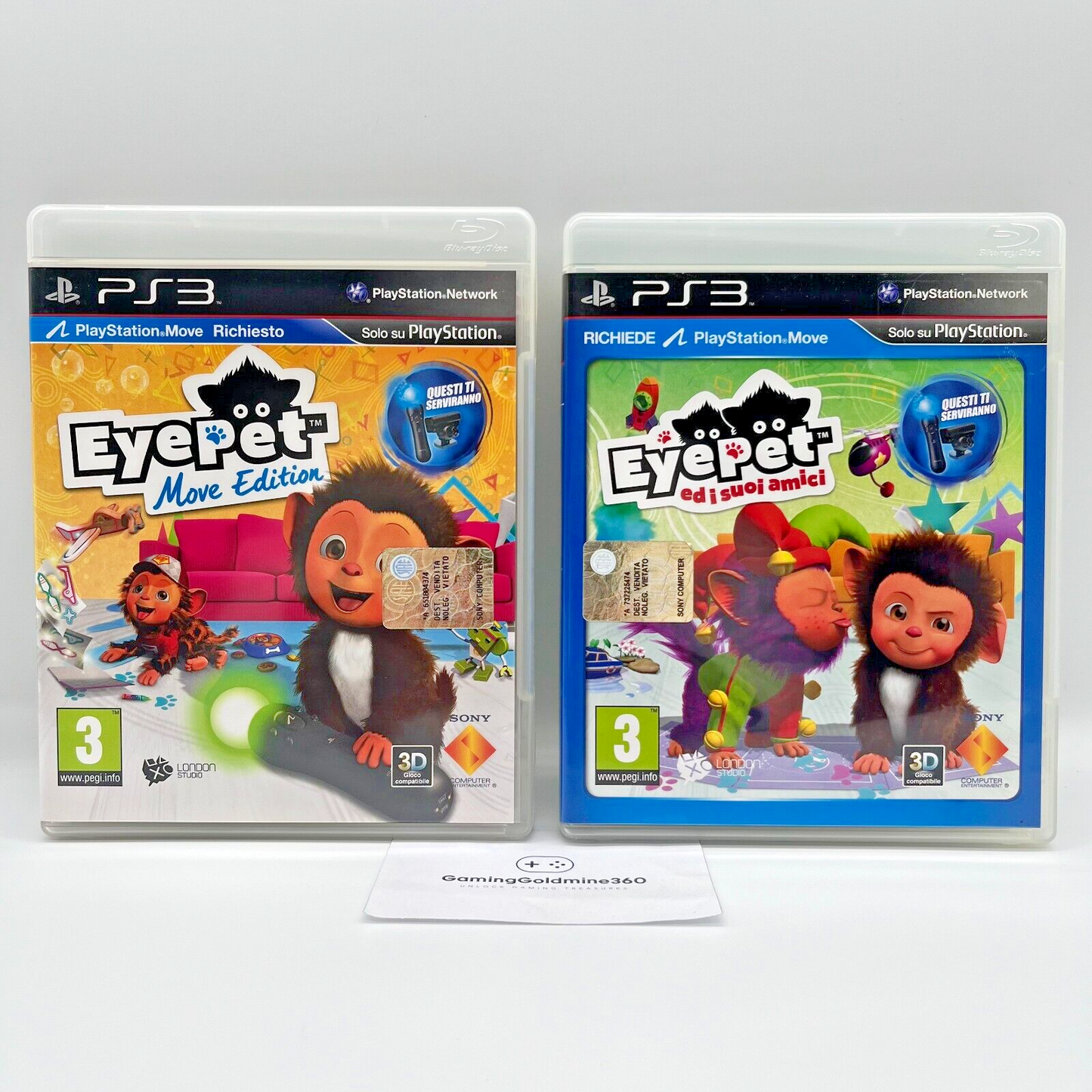 EYEPET Move Edition + Ed i Suoi Amici PS3 Italiano Completi Sony PlayStation 3