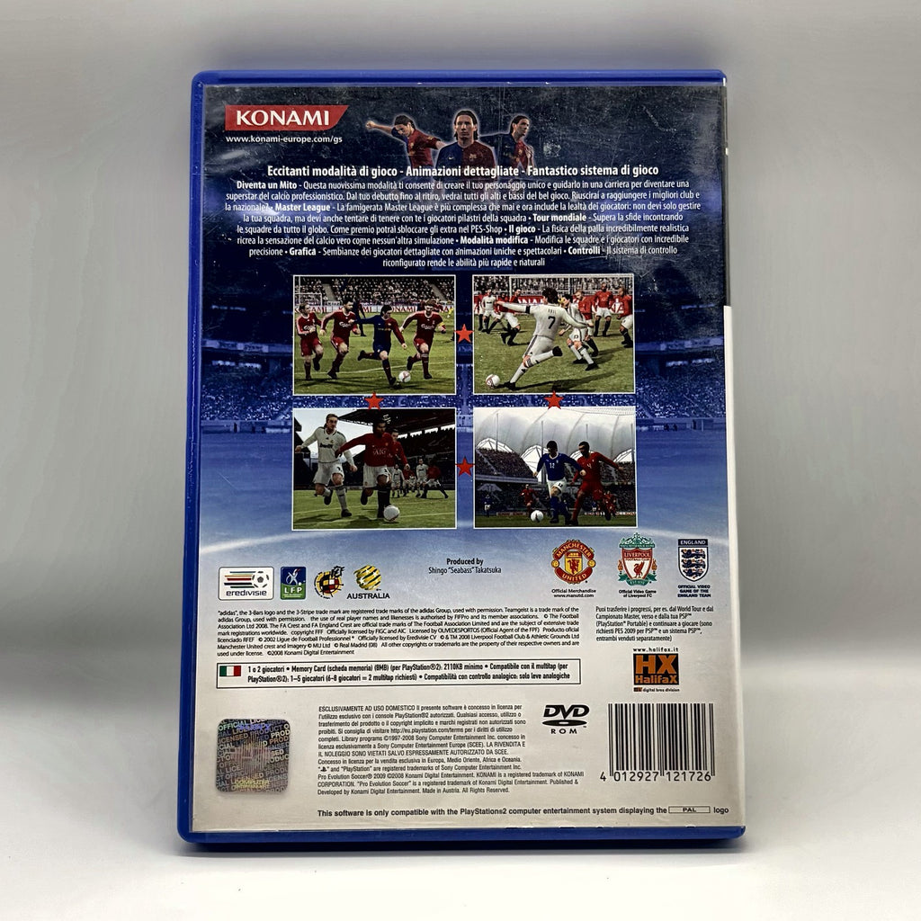 PES 2008 + 2009 Pro Evolution Soccer PS2 PlayStation 2 PAL ITA Konami Lotto