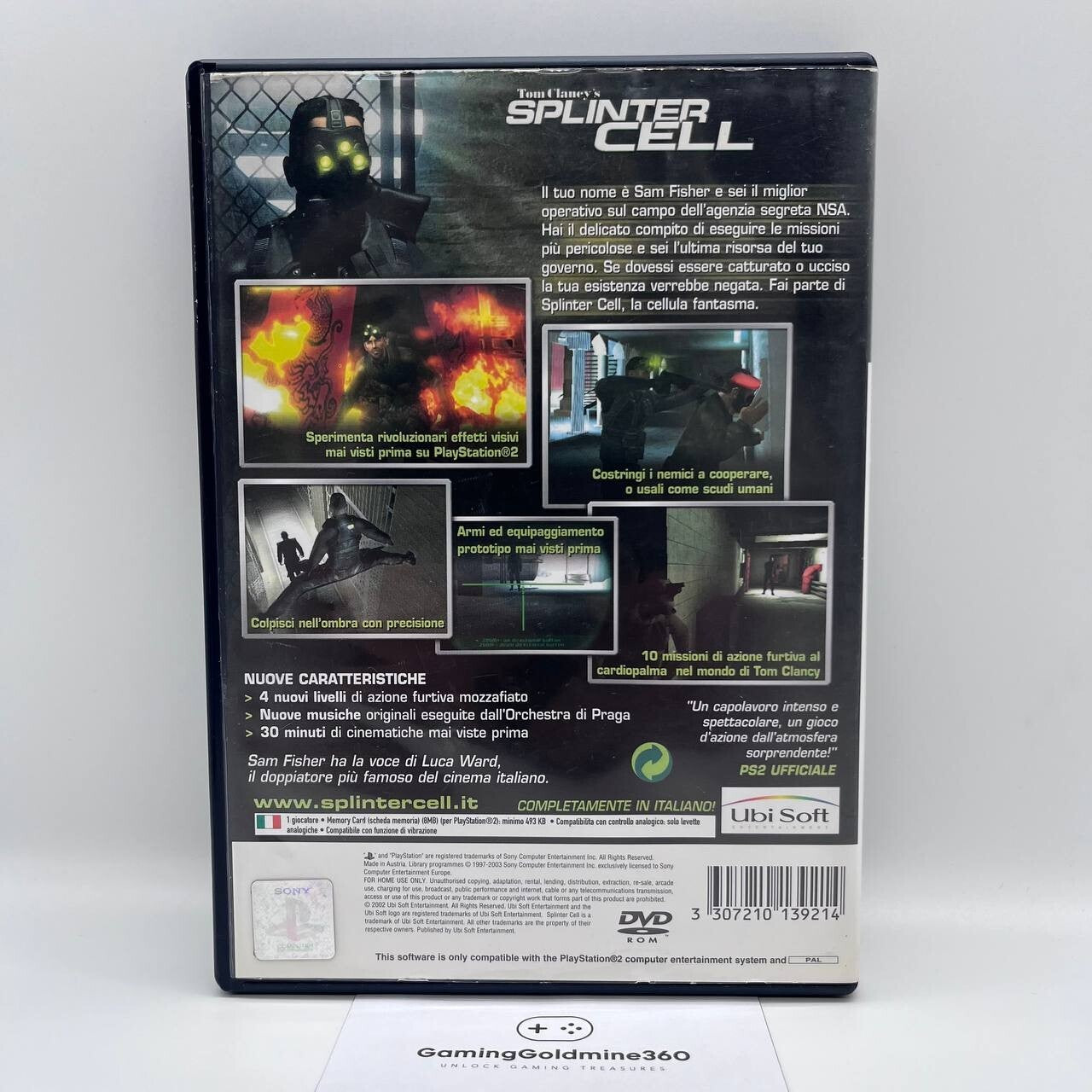 Tom Clancy's: Splinter Cell, Pandora Tomorrow, Ghost Recon 2 PS2 PAL ITA Ubisoft