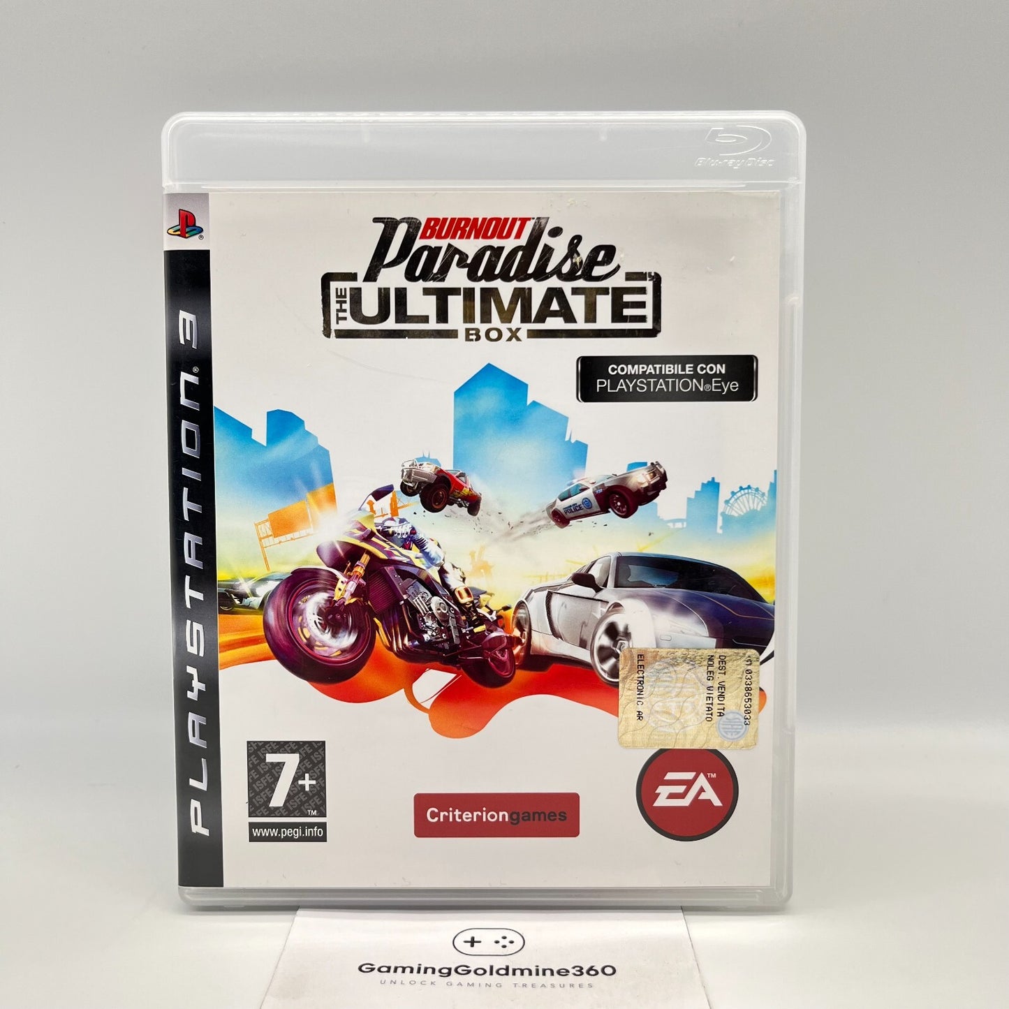 BURNOUT PARADISE The Ultimate Box PS3 Italiano Completo PAL Sony PLayStation 3
