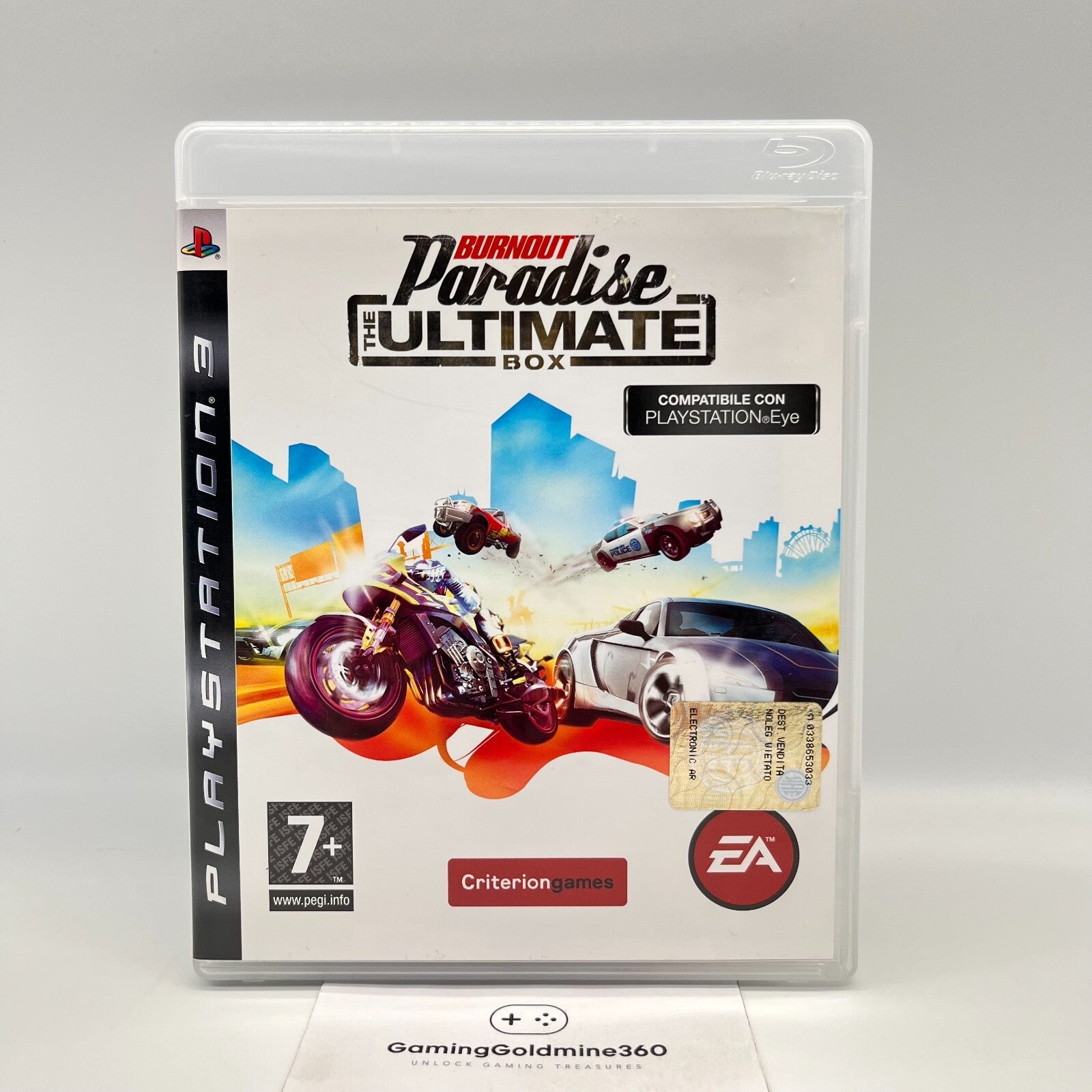 BURNOUT PARADISE The Ultimate Box PS3 Italiano Completo PAL Sony PLayStation 3