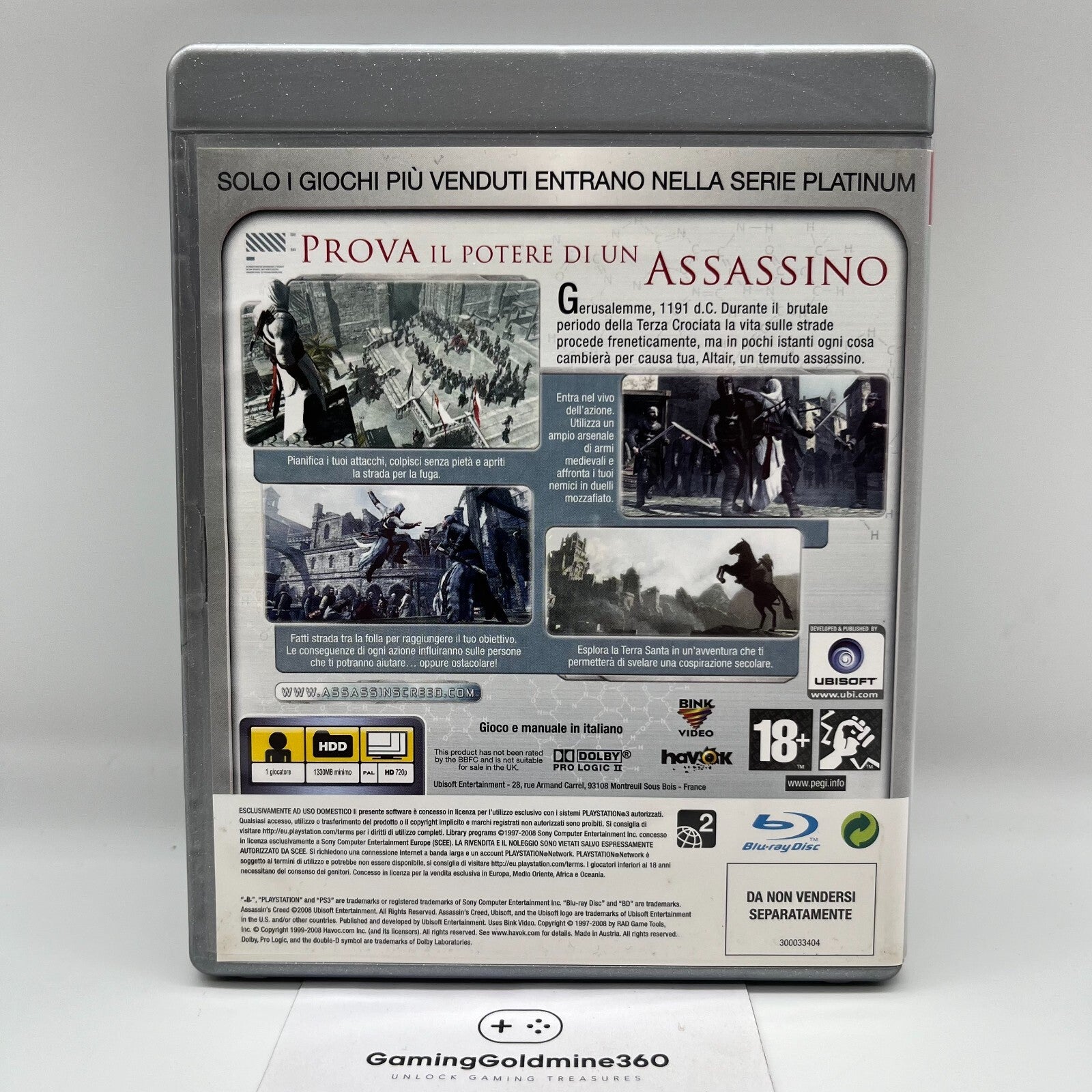 Assassin's Creed PS3 Italiano Completo con Manuale Ubisoft Sony PlayStation 3