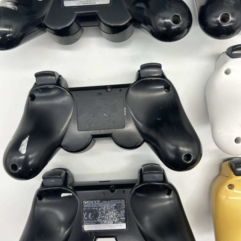 Lotto 9 Controller PS3 Sony DualShock 3 Sixaxis PER RICAMBI Non Funzionanti