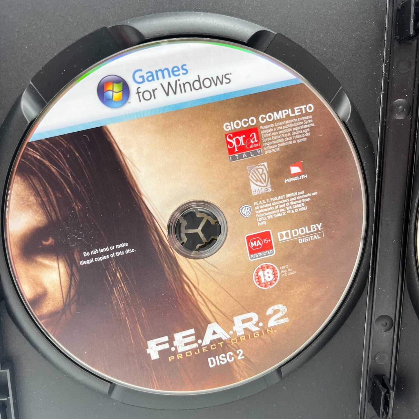 F.E.A.R. 2 Project Origin PC DVD Italiano Games for Windows Monolith WarnerBros