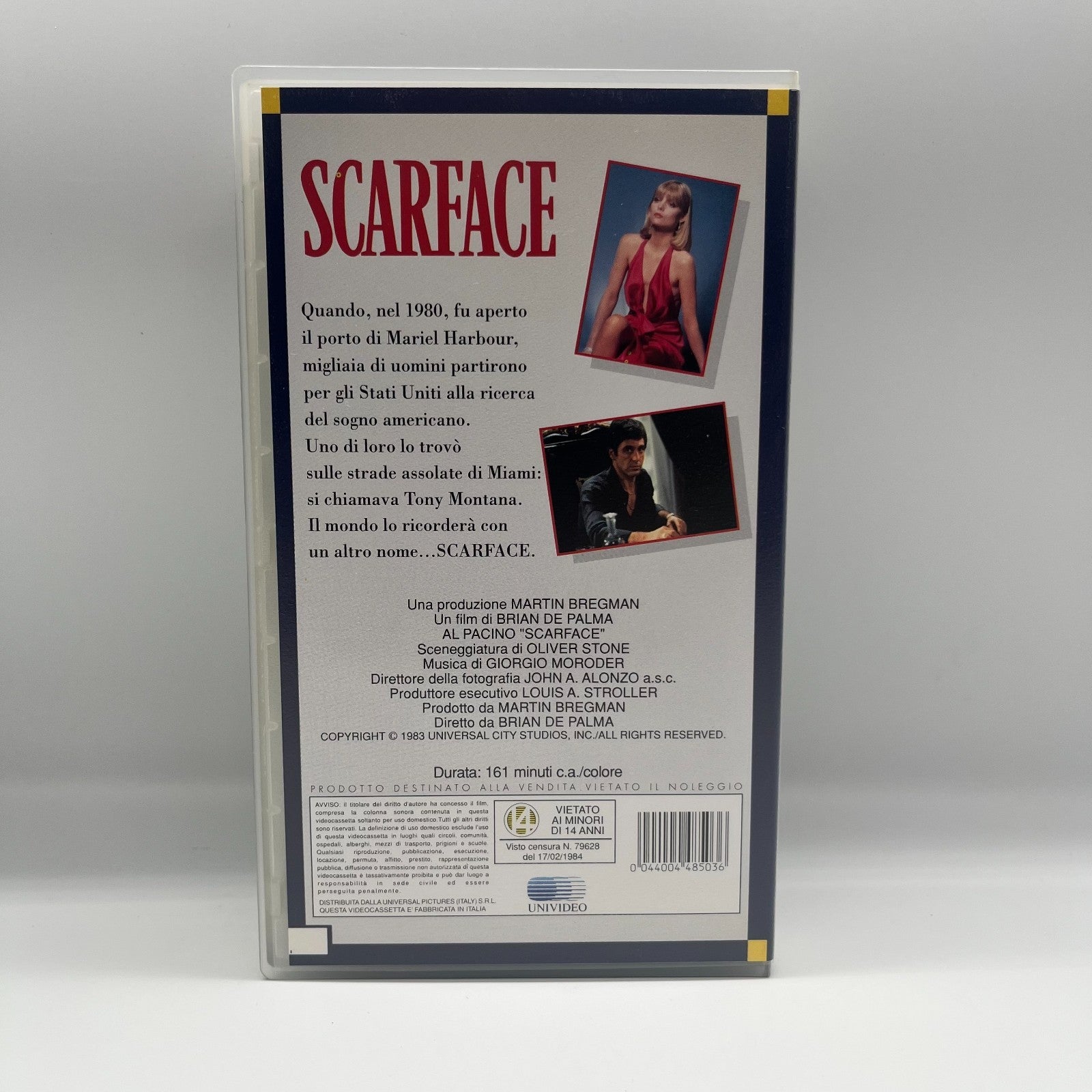 Scarface VHS 🎬 Al Pacino Film Poliziesco 1983 Cult Movie Universal Hi-Fi Stereo