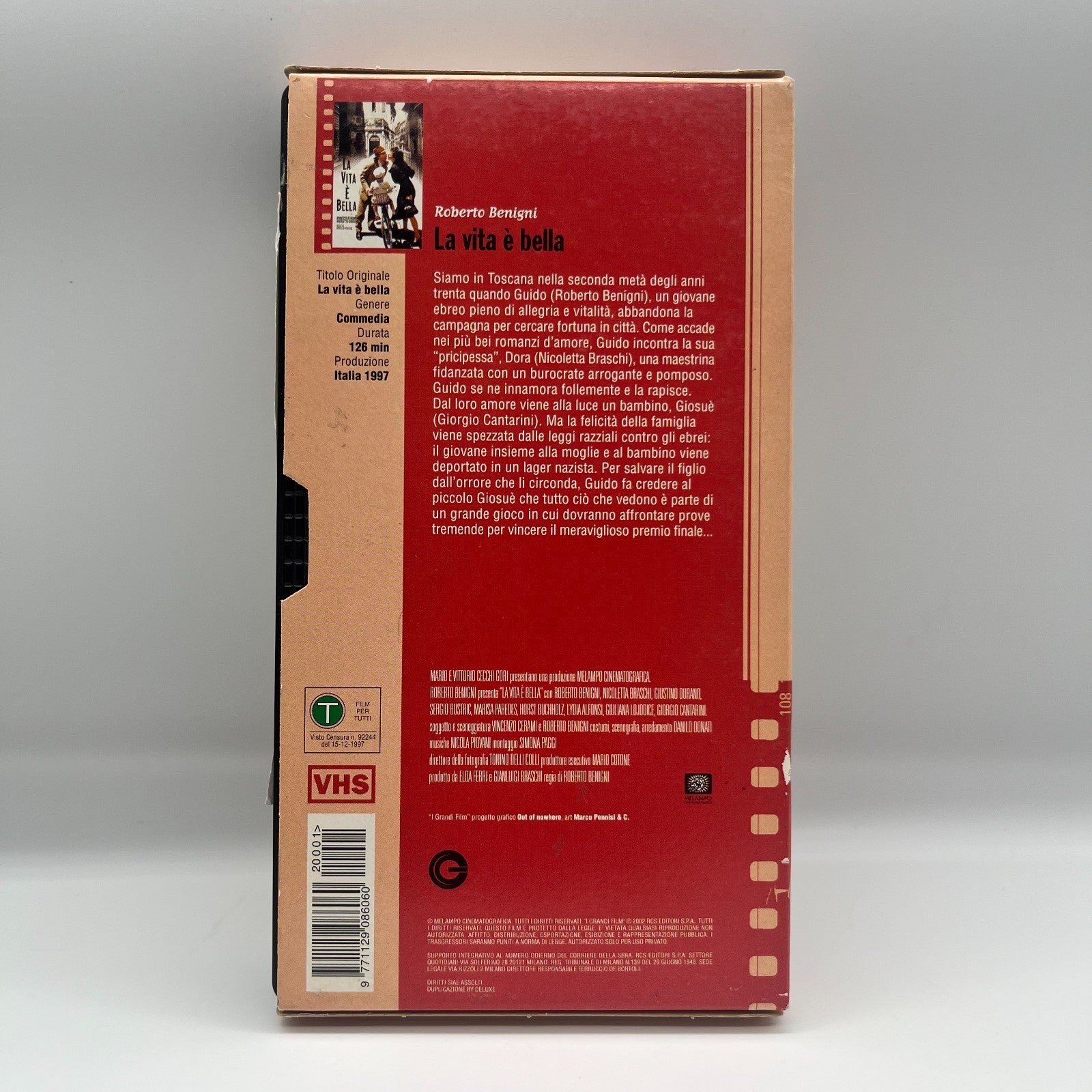 VHS La Vita è Bella 🎬 Roberto Benigni 1997 Ita Film Premio Oscar Corriere della