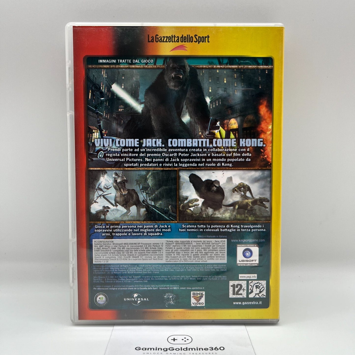 Peter Jackson's KING KONG PC Italiano Gioco Computer Ubisoft COMPLETO con Manual