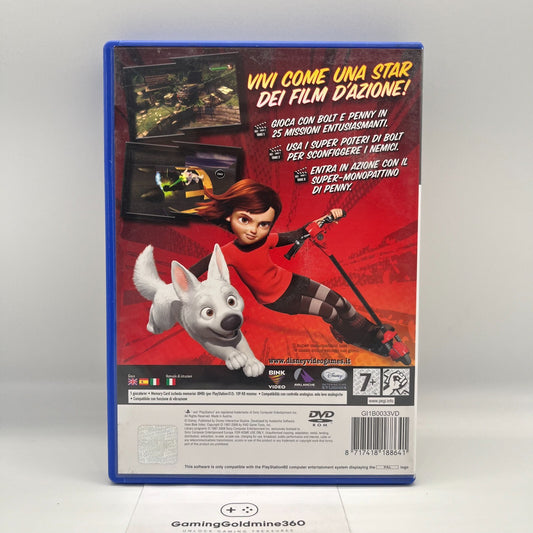 BOLT Un Eroe a 4 Zampe PS2 Italiano Completo Manuale Disney Sony PlayStation 2