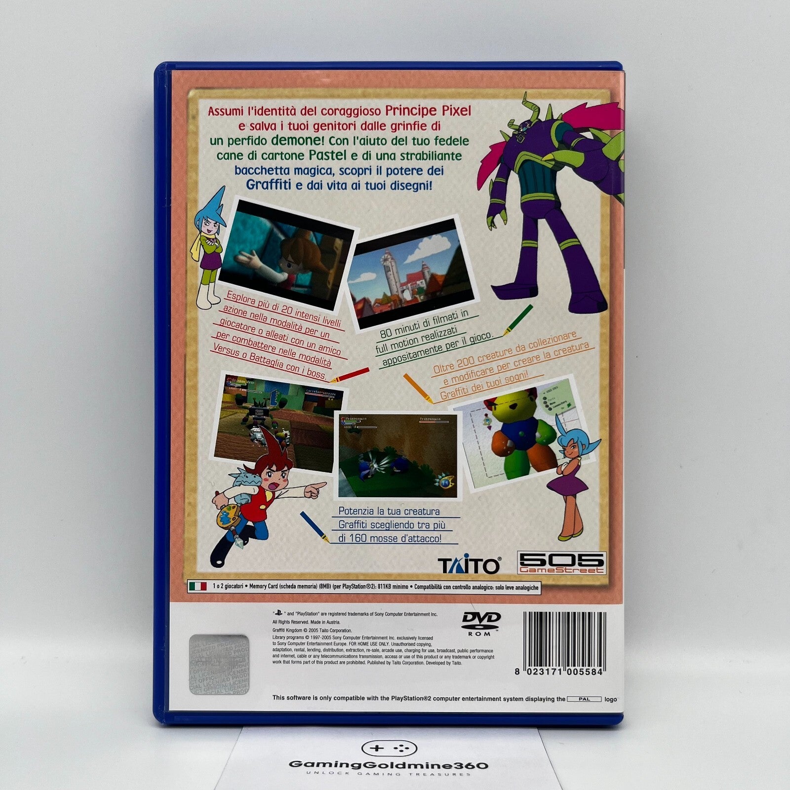 Graffiti Kingdom PS2 Italiano Completo PAL Taito Sony PlayStation 2 OTTIME CONDI