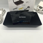 Netgear D1500 Modem Router ADSL2+ WiFi N300 Completo Manuale e Cavi Testato