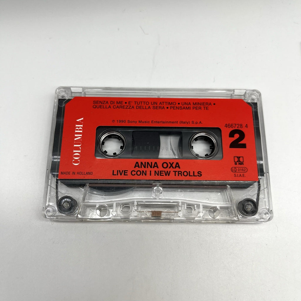 Anna Oxa Live con i New Trolls Musicassetta MC Columbia 1990 Italiana Testata
