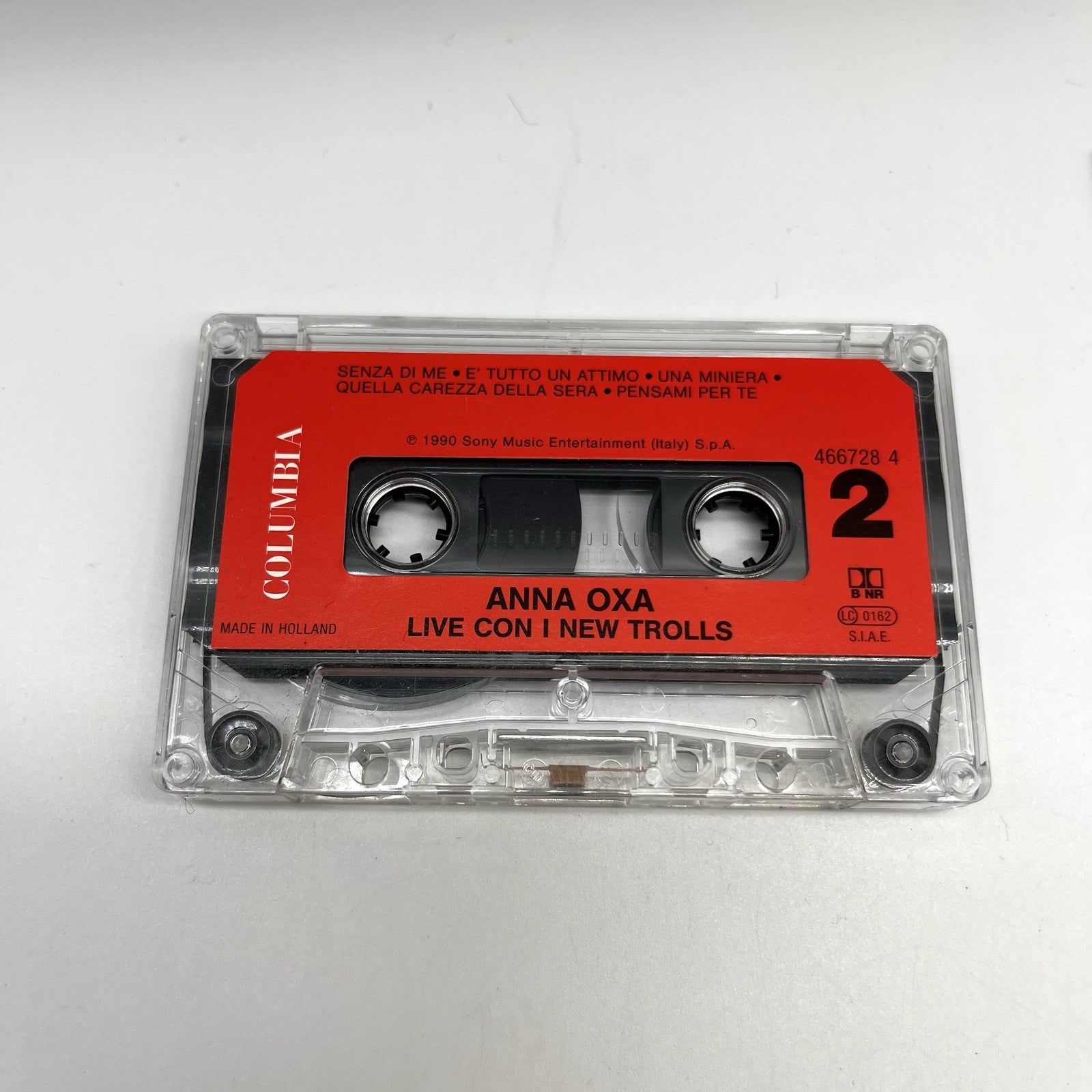 Anna Oxa Live con i New Trolls Musicassetta MC Columbia 1990 Italiana Testata